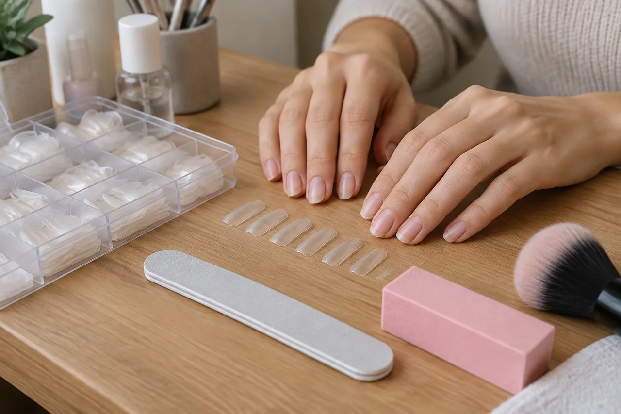 alegerea tipsului subțire și pregătirea unghiei pentru extensie